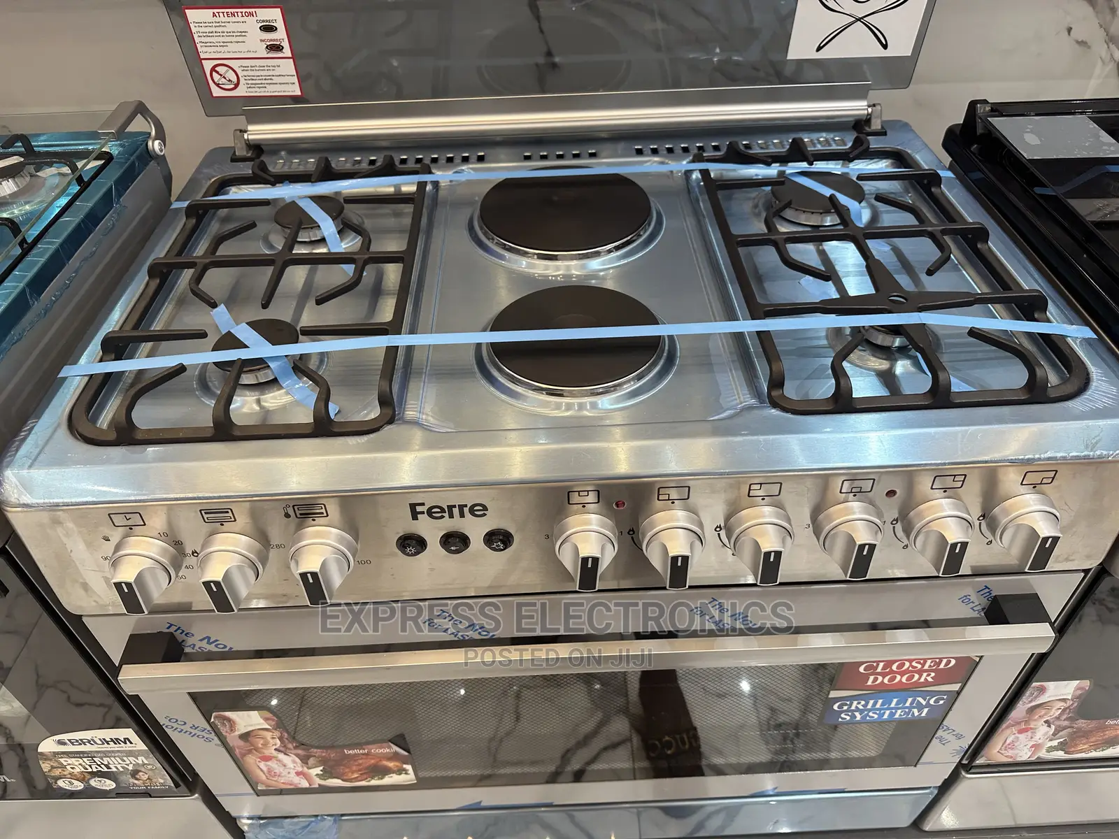 Authentic and Sleek Ferre 2-4 Stove Grill Rotisserie Cooker