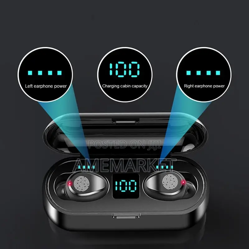 Wireless Bluetooth Earbud. Touch Earphone With Power Bank