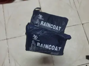 Blue, Green & Yellow Pvc Raincoat With Reflector