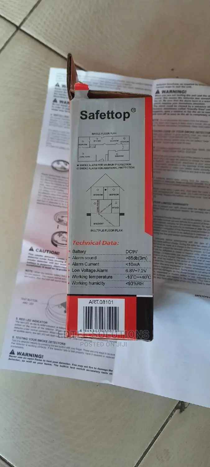 9v Battery Fire Alarm Smoke Detector