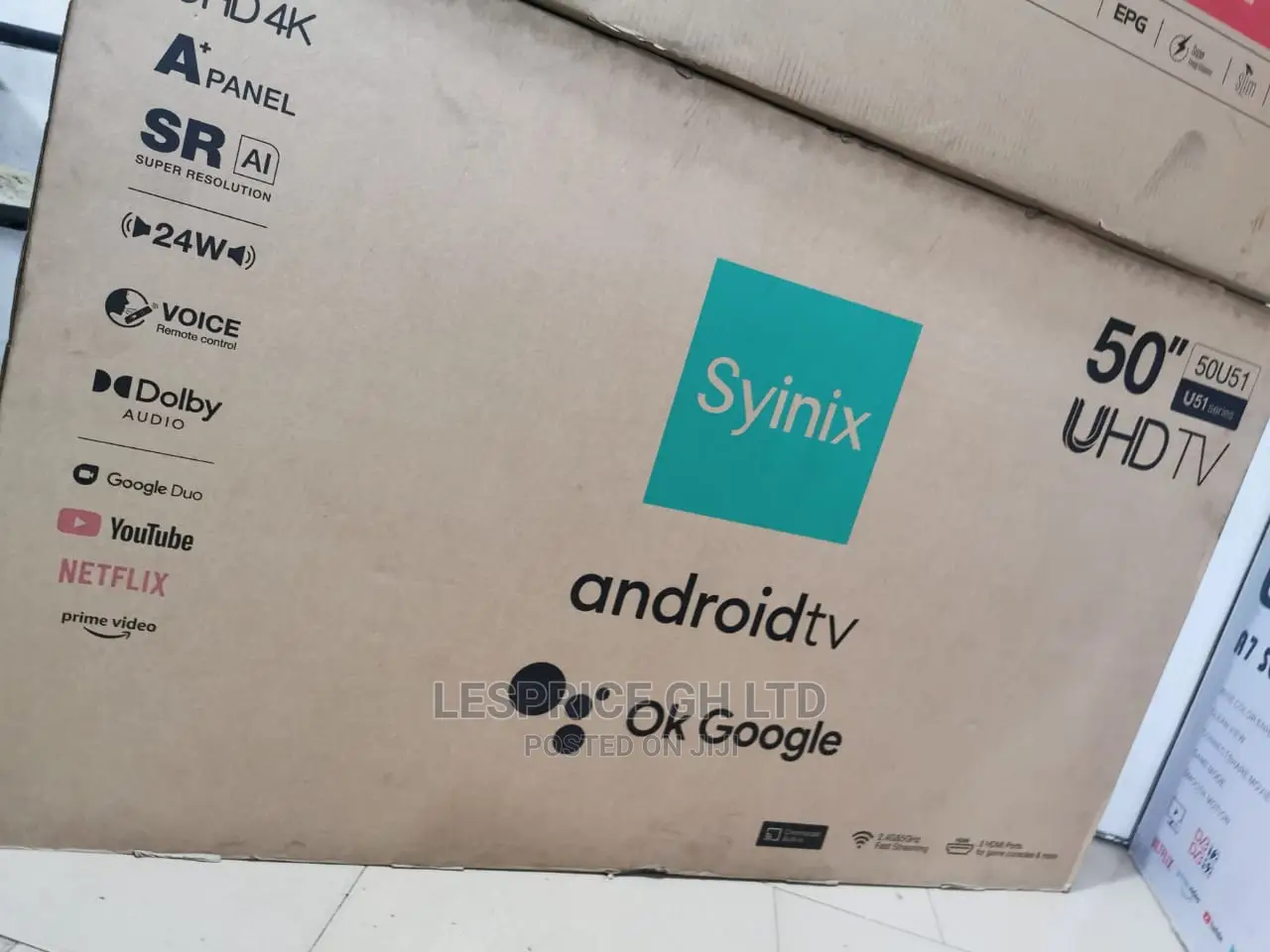 Wonderful Syinix 50 Smart Android UHD Tv