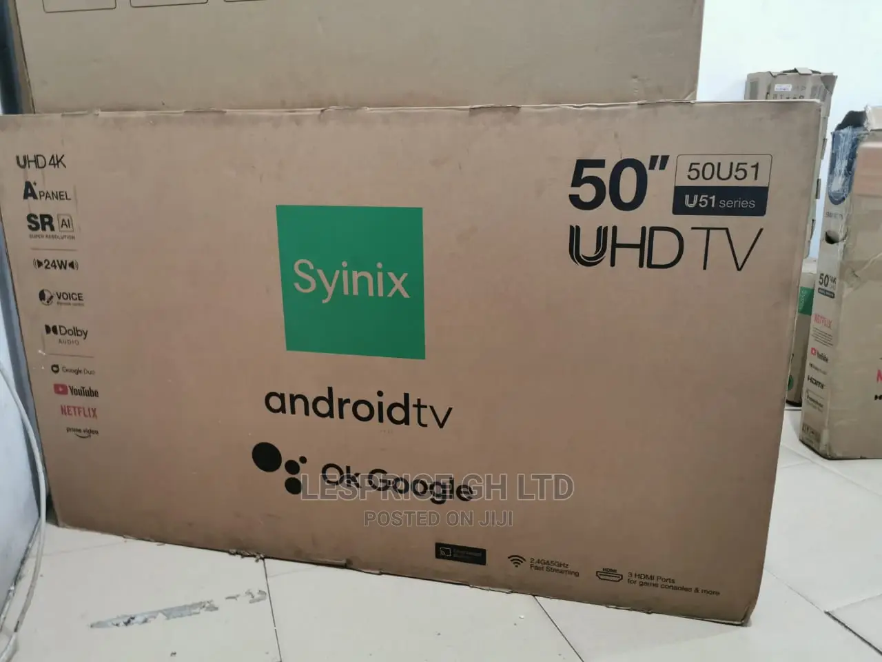 Crystal Clear Syinix 50 Smart Android UHD Tv