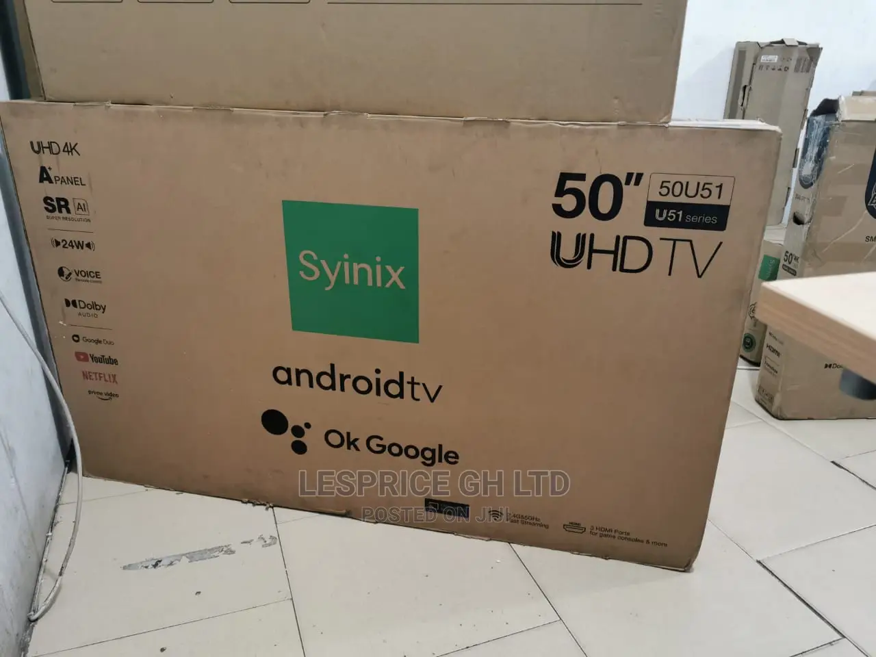 Crystal Clear Syinix 50 Smart Android UHD Tv