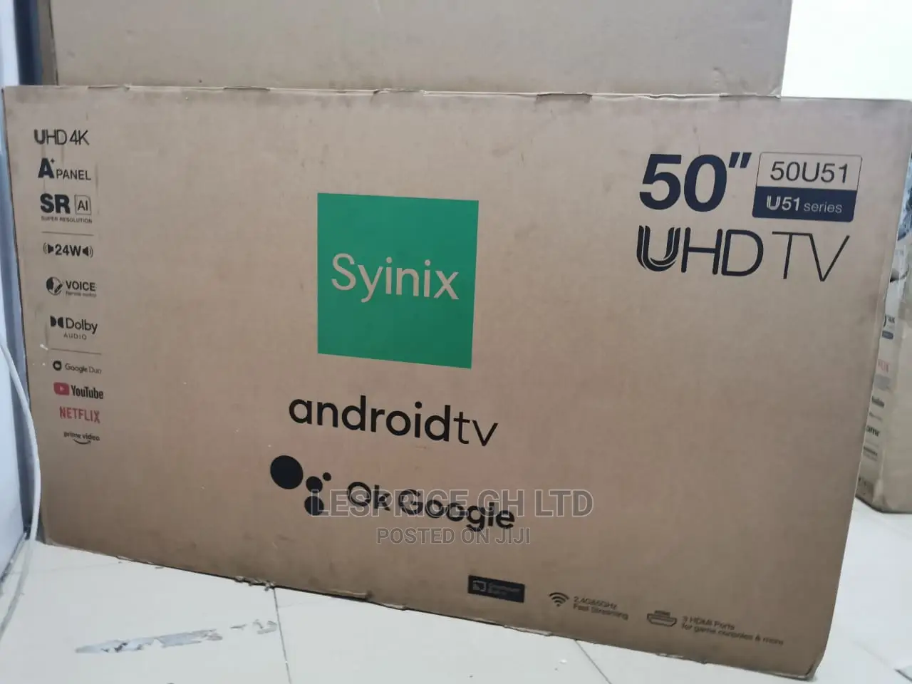 New in Box Syinix 50 Smart Android UHD Tv