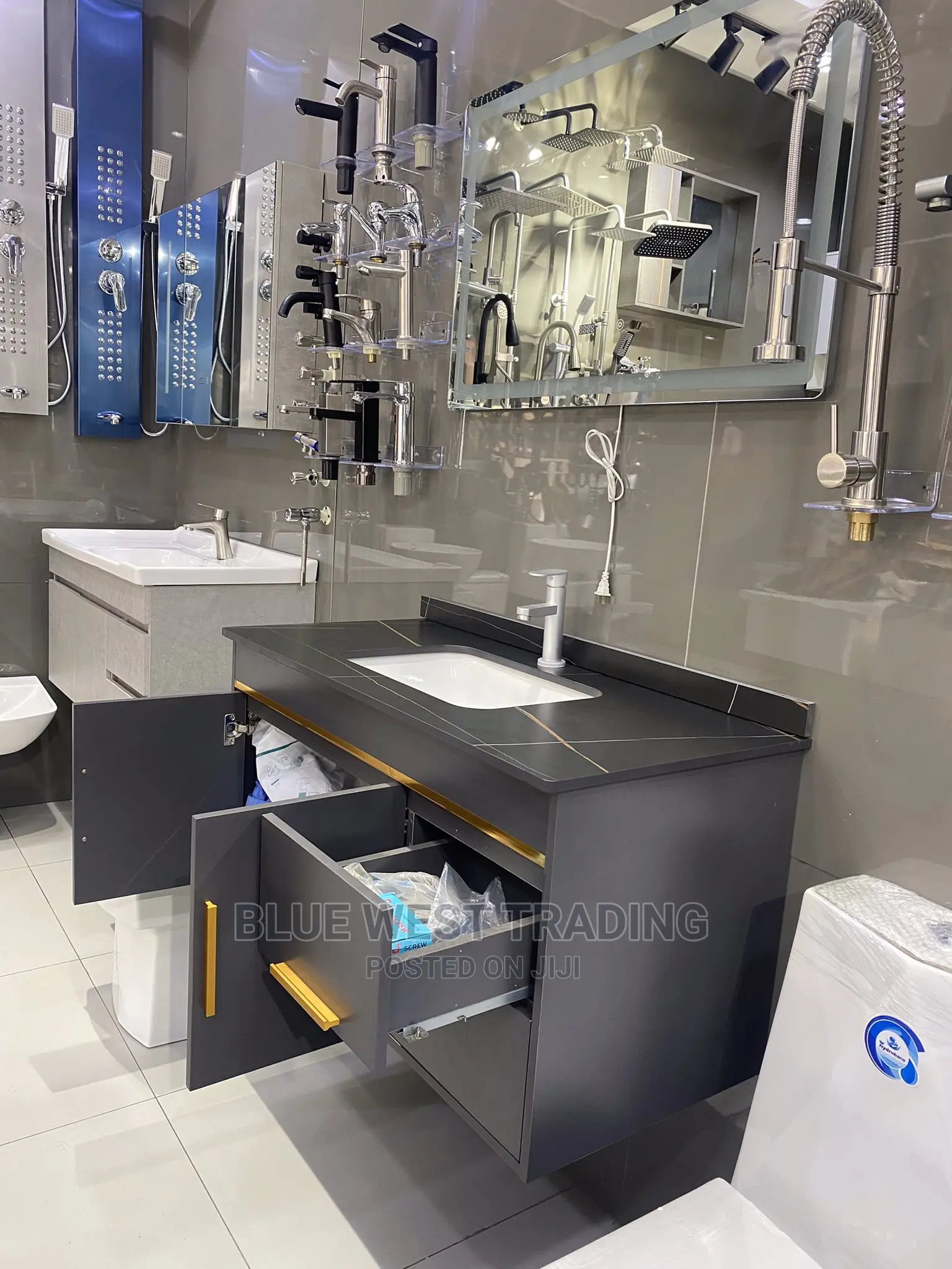 Vanity Cabinet Basin With LED Mirror