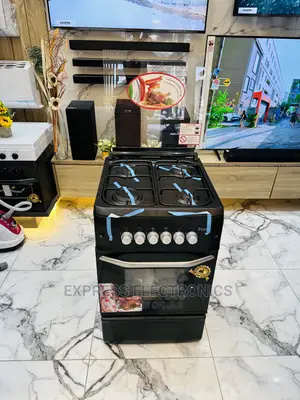 Inbuilt Lamp Oven Grill 4burner Black 50/55 Ferre