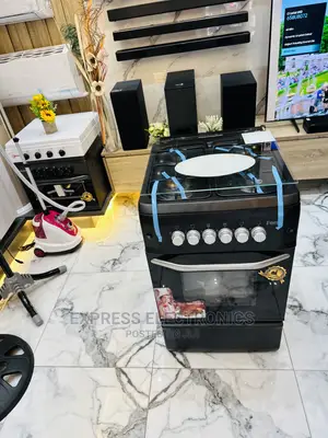 Black Free Standing Gas Cooker Oven Grill 4burner 50/55
