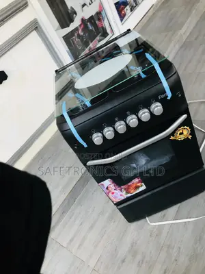Black Ferre 4 Gas Burner 50x55 Oven With Grill