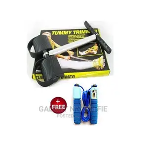 Tummy Trimmer + Free Jump Rope - Black