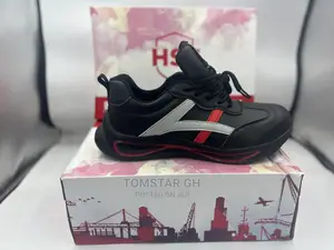 HSE Red Steel Toe Sneakers Shoe