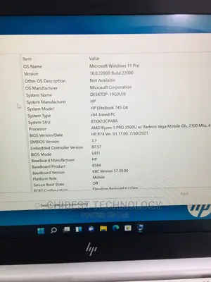 Laptop HP EliteBook 745 G6 16GB AMD Ryzen SSD 256GB