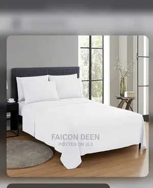 High Quality White Bedsheets for Hotels (100% Cotton)