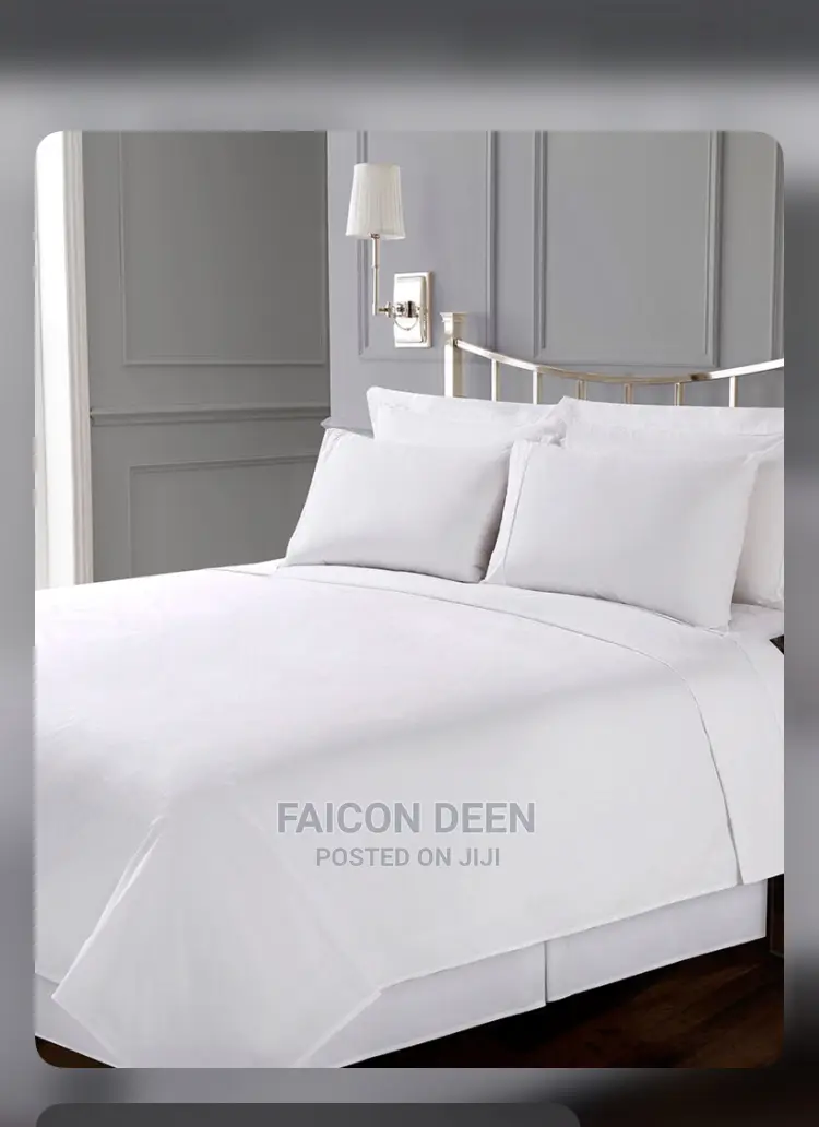 High Quality Pure White Bedsheets (Available in Diff Colors