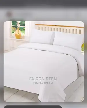King Size /Queen Size White Bedsheets (100% Cotton)