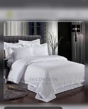 Super King Size Pure White Bedsheets (100% Cotton)