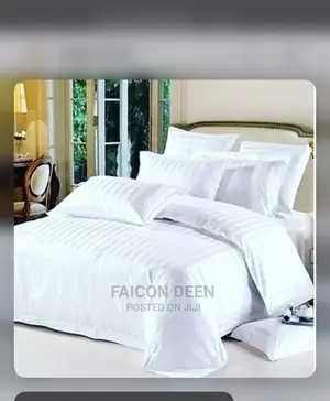 Super King Size White Bedsheets (100% Cotton)In Diff Colors