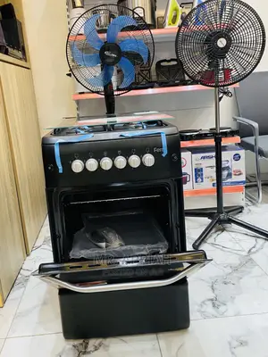Unique Ferre(50x55) 4 Burner With Oven and Grill,Black Color