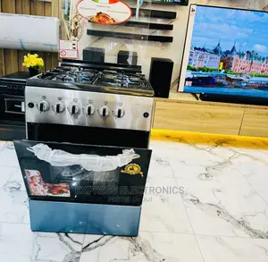 60/60 Ferre Sliver 4burner Gas Cooker Oven Grill Rotisserie