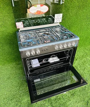 Special Offer on Ferre Gas Cooker 5burner Black Oven Grill