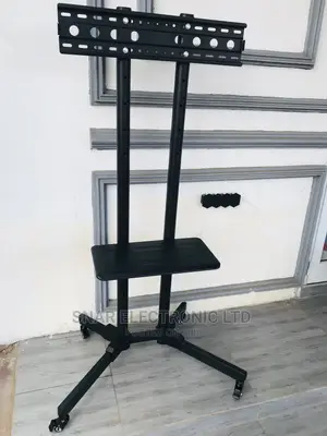 TV Trolley Stand, 37-70" TV Bracket With Shelf and Wheels