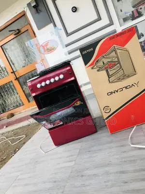 Adorable 4 Gas Burner Ferre Red 50x55 Cooker