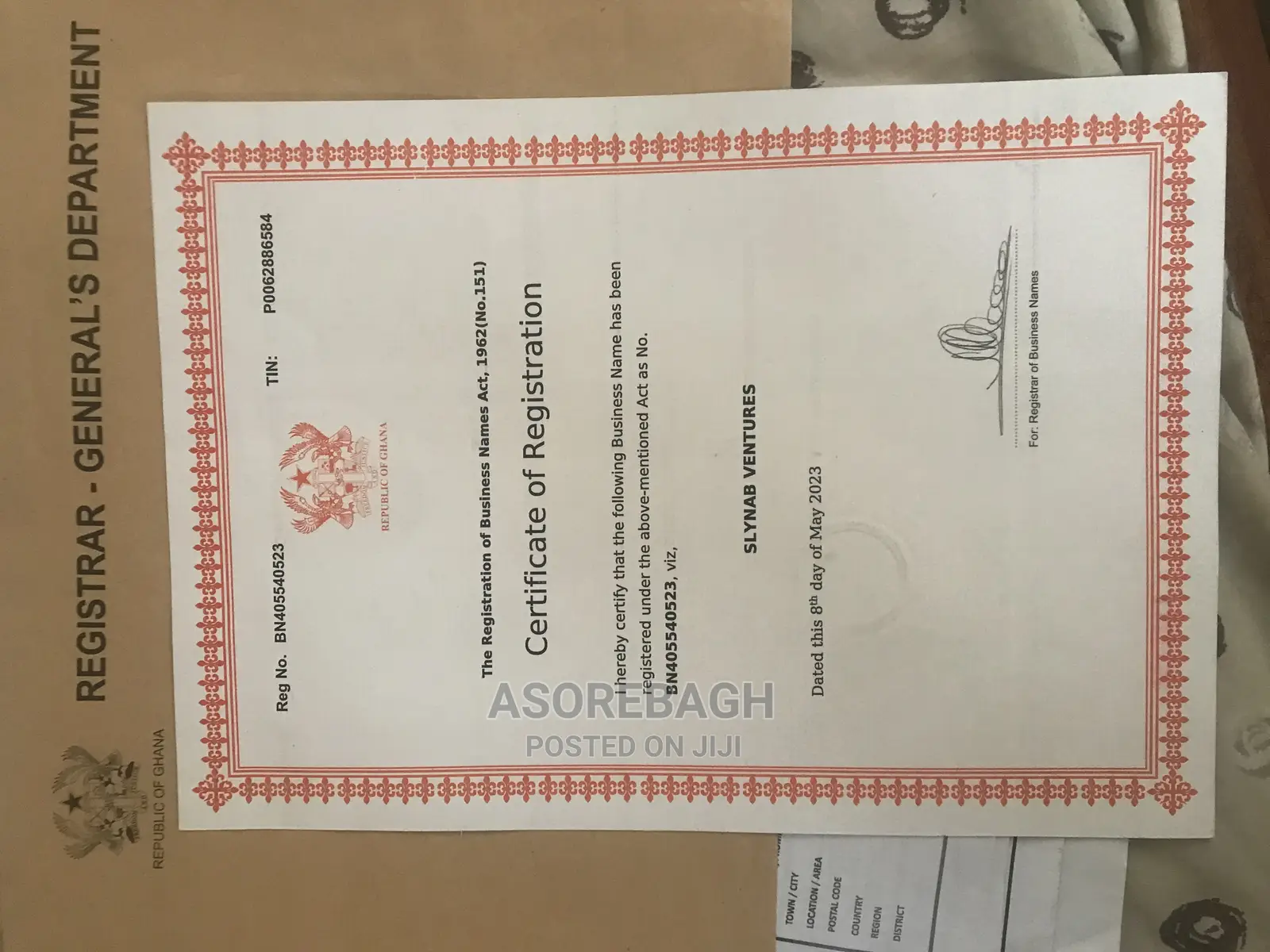 National Business Registration Certificate in 5days