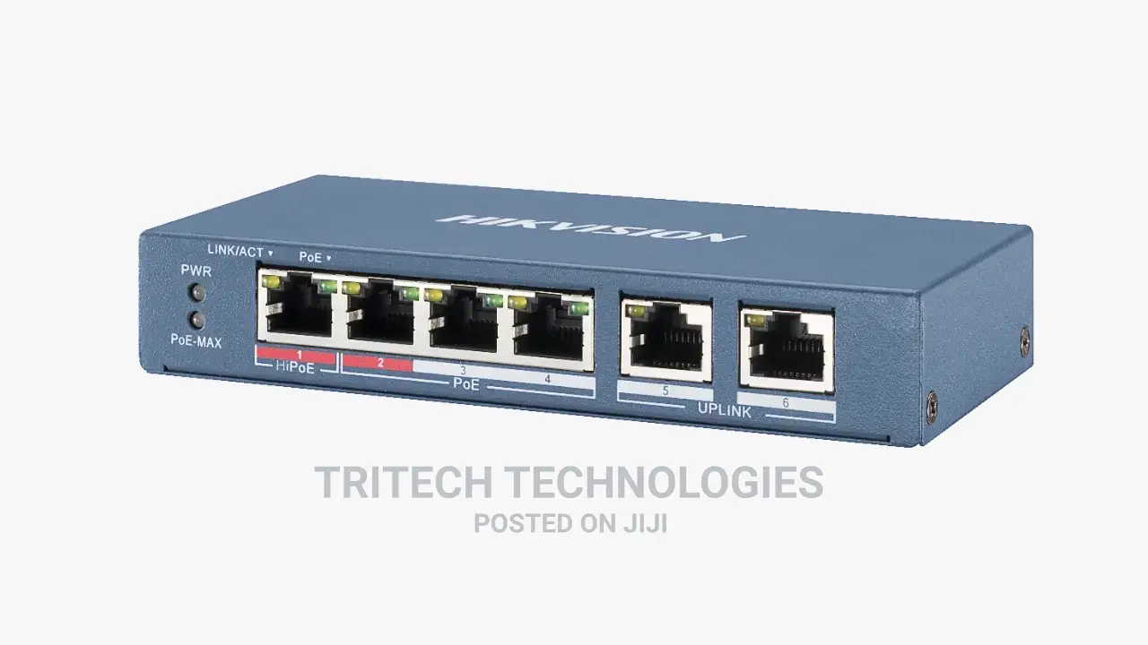 HIKVISION DS-3E0106HP-E 4 Port Fast Unmanaged POE Switch