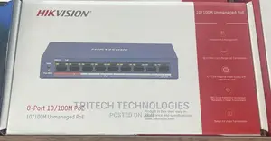 Hikvision 8 Port Fast Ethernet Unmanaged Poe Switch