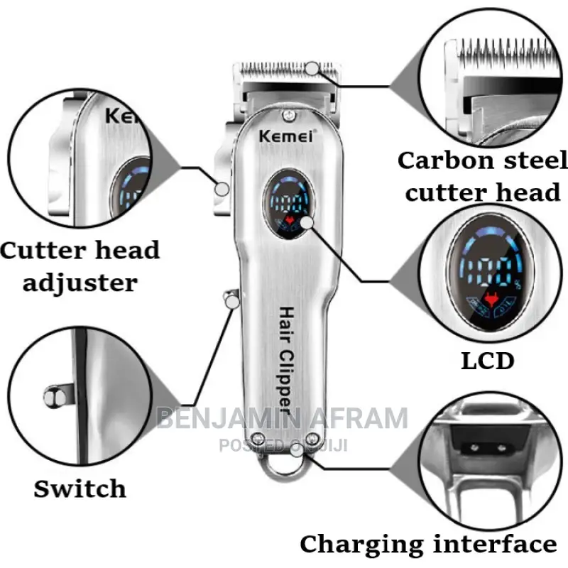 Kemei 2002 Rechargeable Cordless Hair Clipper