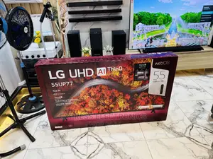 Glossy Black Slim LG TV UHD UP8150 55” Tv