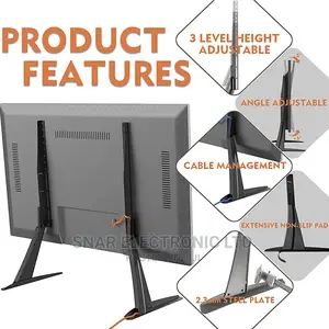 Quality Universal Table Top TV Stand for 27-65” Flat Screen
