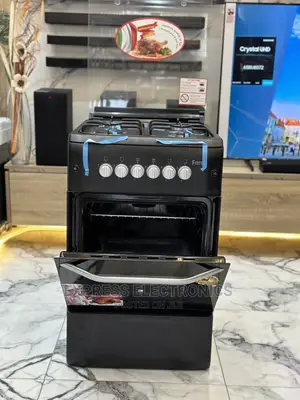 50/55 Gas Cooker Oven Grill 4burner Black Stove
