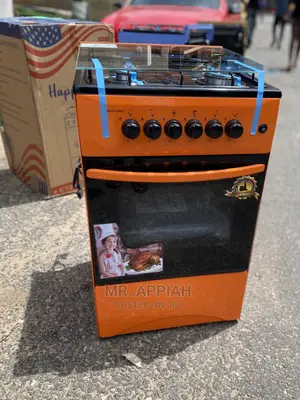 Unique Volcano 50*50 4 Gas Cooker in Stock(Orange Color).