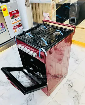 No.1 Quality Red Gas Cooker 50/50 4burner Stove Oven