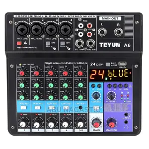 Portable 6 Channel Audio Mixture