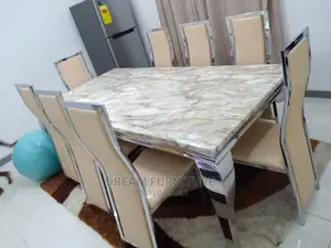 8 Seater Dining Set(Marble)