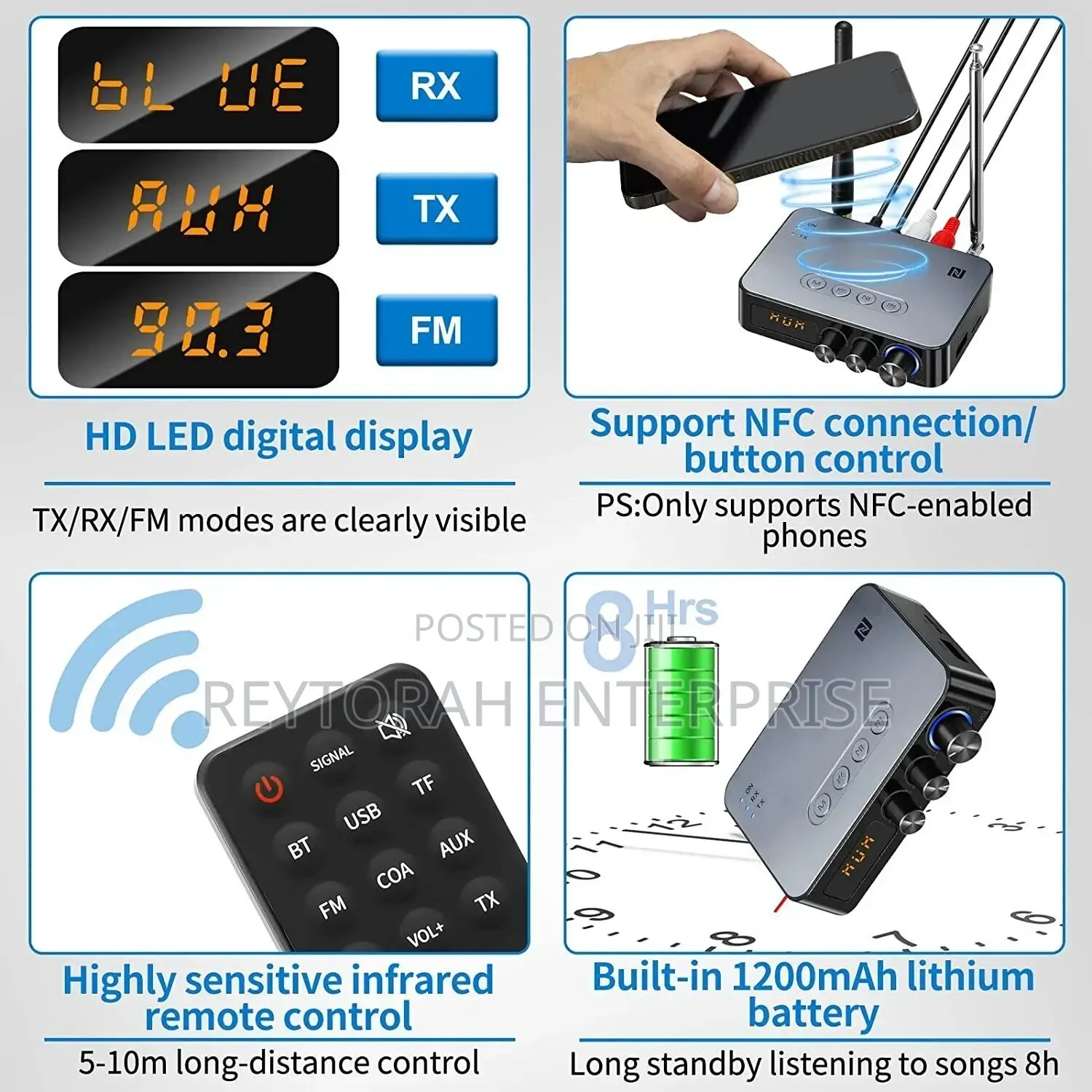 Bluetooth NFC M9 Pro (Inbuilt Fm Radio)