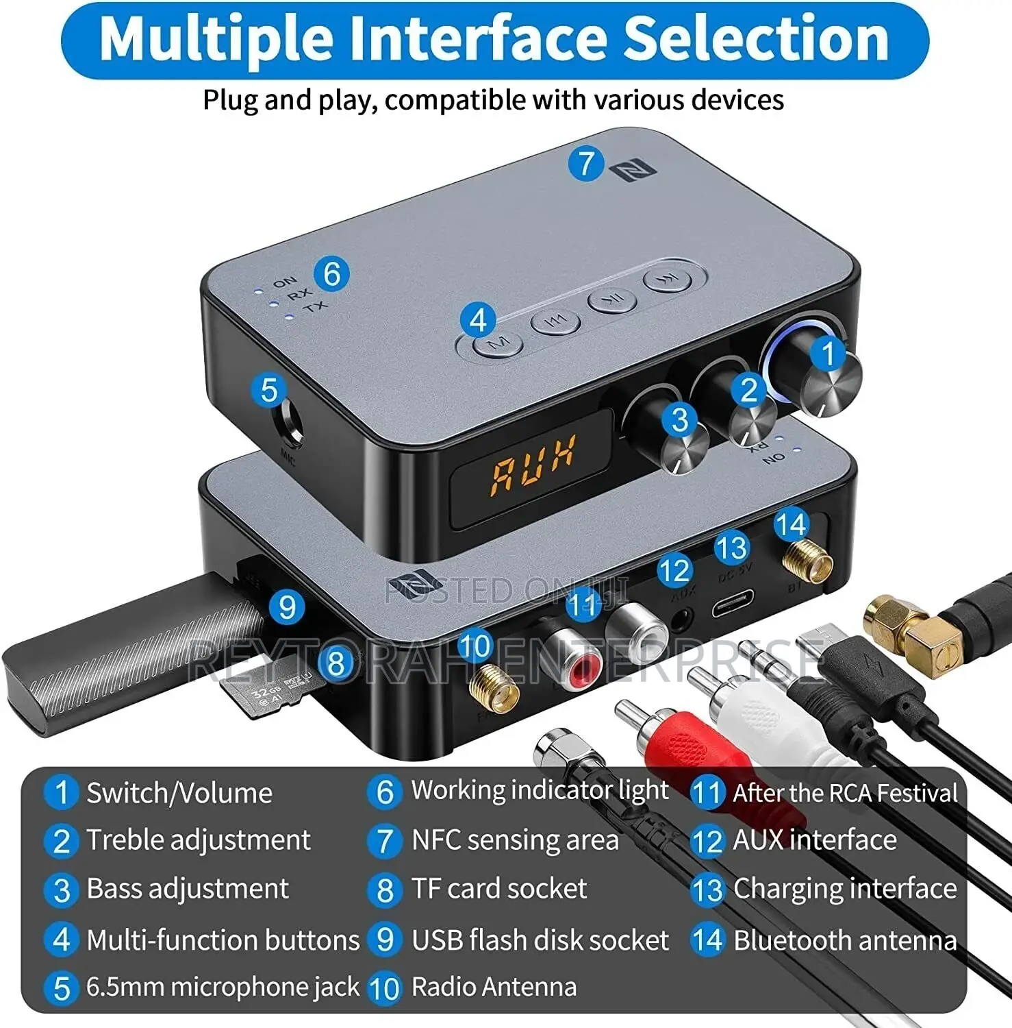 Bluetooth NFC M9 Pro (Inbuilt Fm Radio)