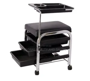 Manicure Trolley With a Sitting Stool for the Worker