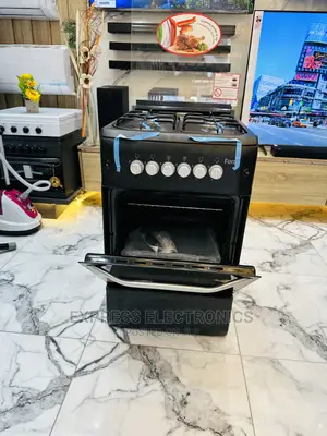 Ferre Black Smart 50/55 Gas Cooker Oven Grill Lamp 4burner
