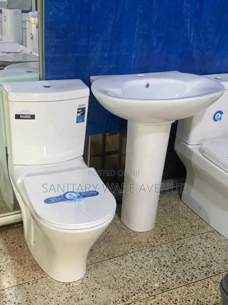 Toilet Seat - Basin + Pedestal - Complete Water Closet