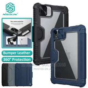 iPad 10th Gen 10.9 2022 Bumper Pro Leather Tablet Case(Blue)