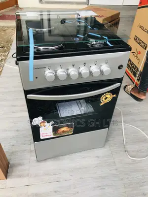 Glass Lid 2 Gas 2 Electric Volcano Gray Oven Grill Cooker