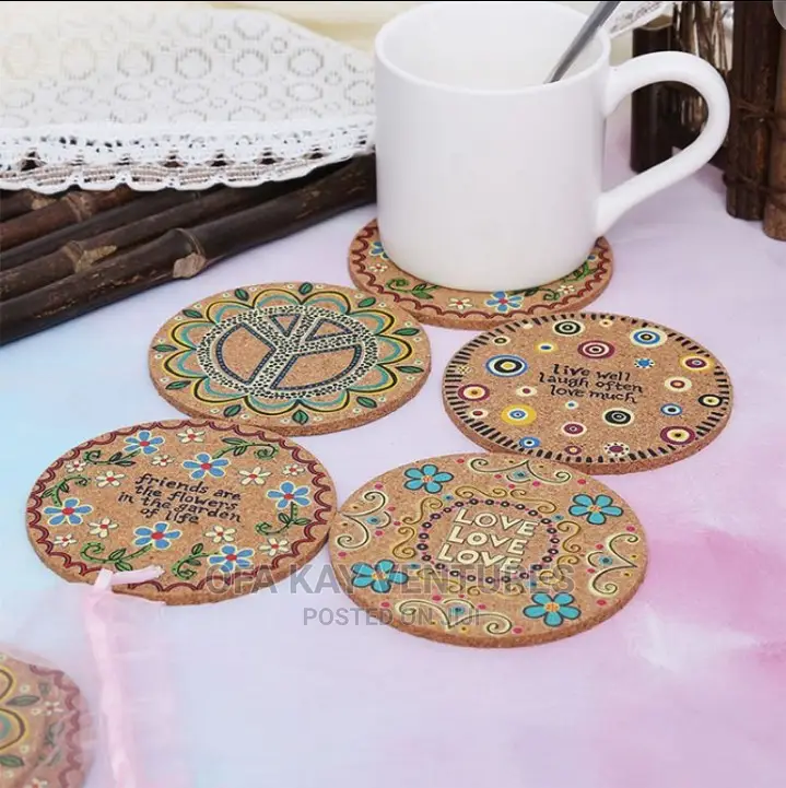 5pcs Wooden Coaster