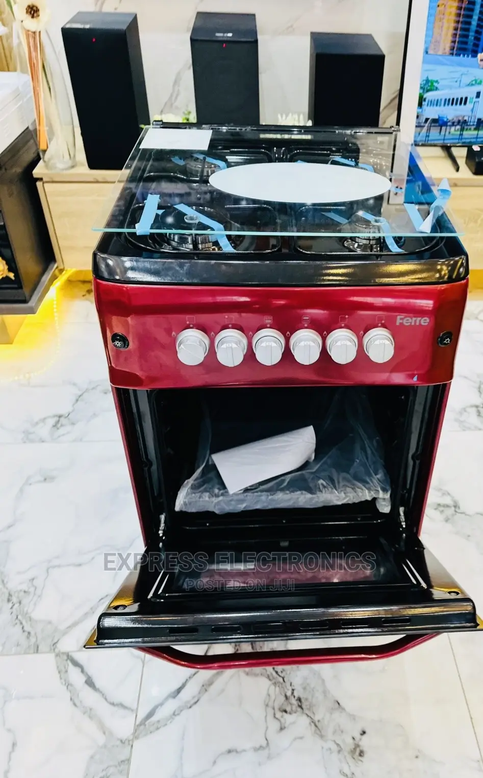 50/55gas Cooker Oven Red Furnace Oven Grill Inbuilt Lamp