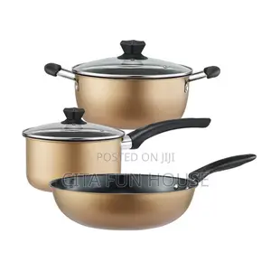 3pcs Non Stick Stainless Steel Cookware