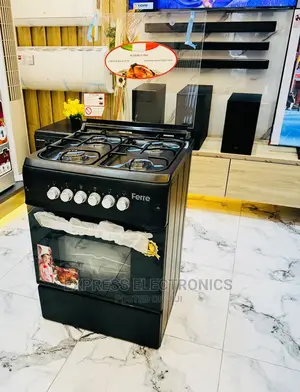 50/55 Black Gas Cooker Oven 4burner Ferre Stove Rotisserie