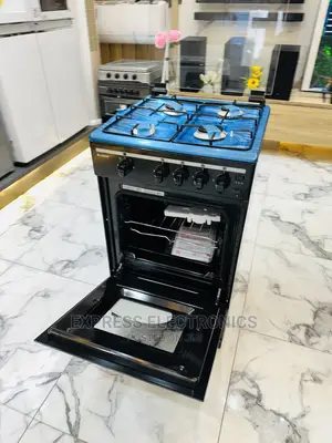 Control Panel Black 4 Burner Stand Up Gas Cooker Chigo