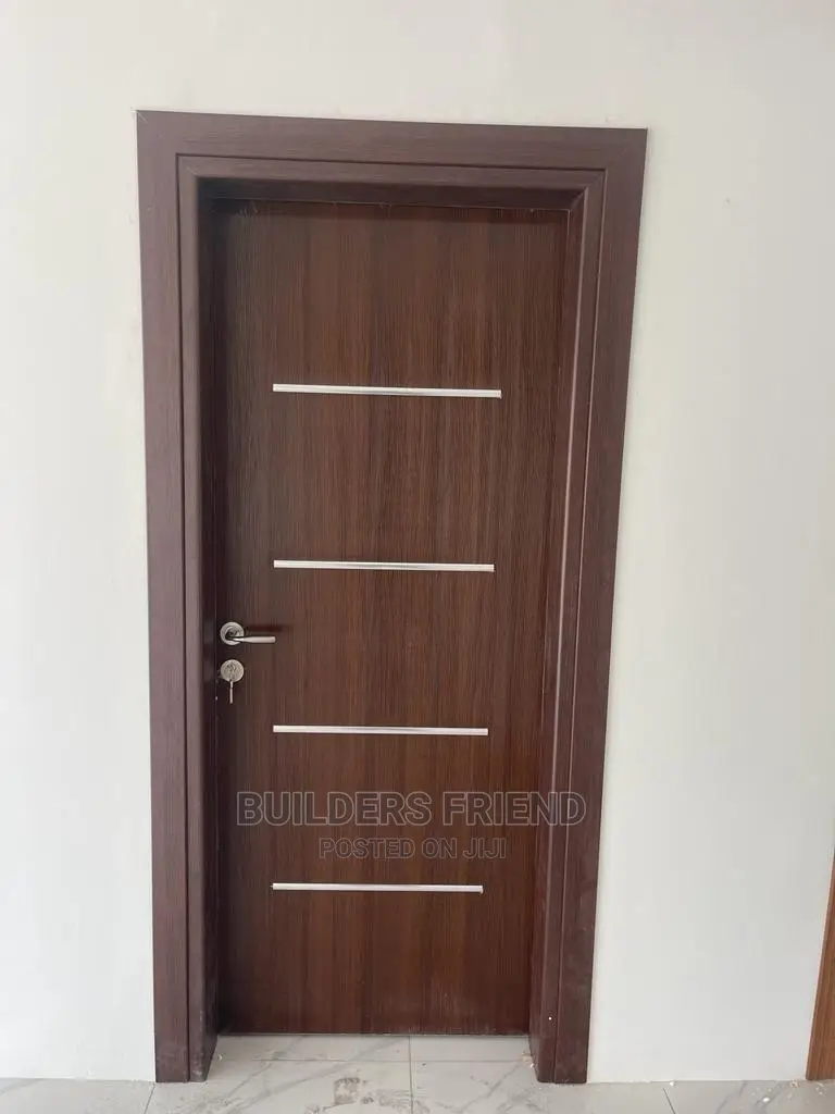 Executive Wooden Interior Door+Frame+Achitrave+Lock Complete