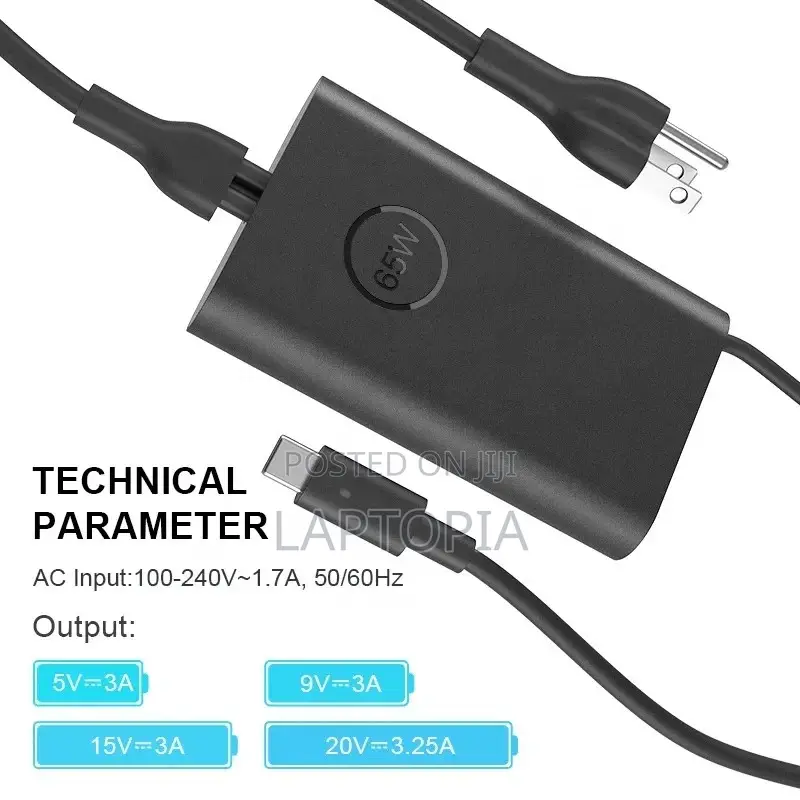 Original Dell Type C Charger 65w